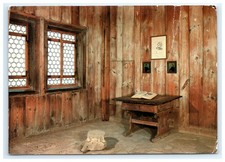 Wartburg Castle Lutherstube Wooden Room Desk Interior Eisenach Germany Postcard