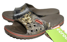 CROCS Crocband Realtree Camo Xtra Slide Sandal Men 7 Women 9 Walnut Relaxed Fit