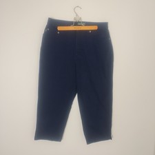 Lauren Jeans Co Ralph Lauren Capri Pants Womens 12P Navy Blue Cotton Preppy