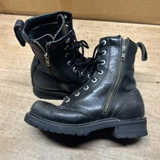 Women  s Harley Davidson Side Zip Boots Black Size 6 Style 99999