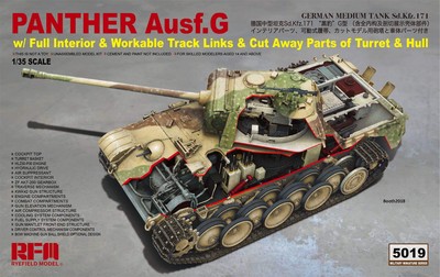 Rfmrm5019 1:35 Ryefield Models Panther Ausf.G Sd.Kfz.171 With Full Interior/Work
