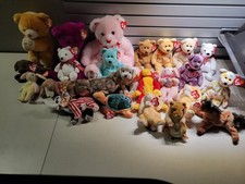 Lot of 24 Vintage Ty Beanie Babies Y2K 90's and 00's. Classic/Original etc.