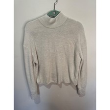Lululemon Merino Wool-Blend Ribbed Turtleneck Sweater Oatmeal Sz 6