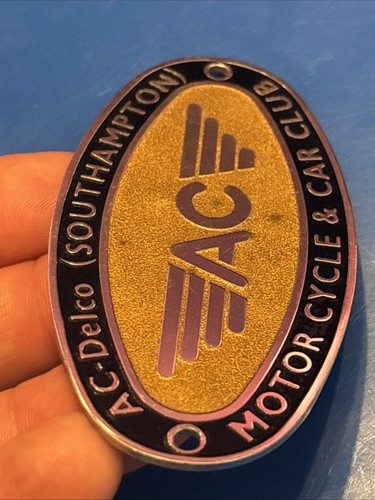 AC-Delco ( Southampton ) Motor Cycle & Car Club  Badge RARE Automotive - Picture 6 of 11