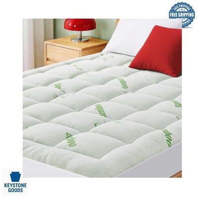 Full Size Cooling Pillow Top Mattress Pad with Deep Pockets