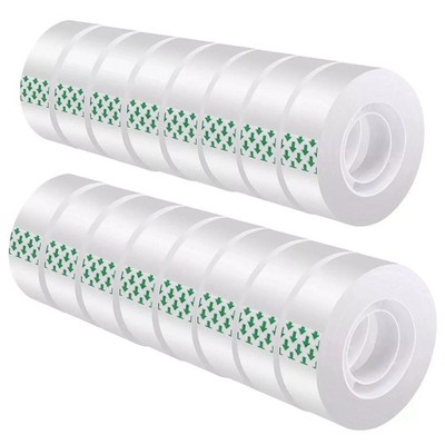 Clear Transparent Tape Rolls 3/4'' x 1000'' Dispenser Refill 15 Tape Rolls Scotch
