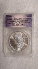 1897 P Morgan Dollar ANACS COMSTOCK LODE BRILLIANT UNCIRCULATED $1 Coin!