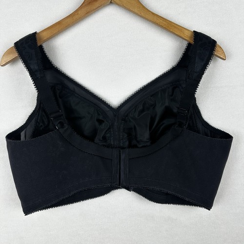 Playtex 18 Stunden BH ohne Bügel 44DD schwarz Satin Softschale verstellbarer Träger 4693 - Bild 2 von 8