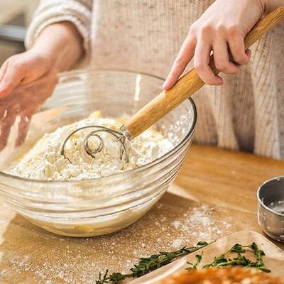 Dänische Teigbesen Aus Edelstahl Mit Eichengriff ? Produktbild-Vorschau 7