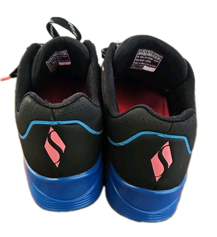 Zapatos para mujer Skechers Uno Pop of Sunshine talla 8,5 negros con múltiples cordones Foto 3 de 4