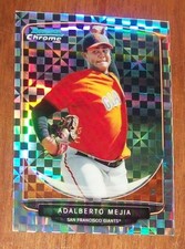 2013Bowman Chrome SF Giants Adalberto Mejia Checkerboard Prizm Mini Card