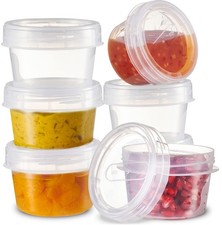 6 Pack Twist Cap Food Storage Containers with Clear Screw on Lid- 4 oz Reusable