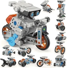 12-in-1 STEM Robot Kit Toys for Kids 8-12 12-16, DIY Robot Building Educational