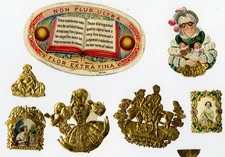 19 Antique Prints-HISTORY OF PRINTING-EMBOSSED-POETRY ALBUM-Anonymous-ca. 1870