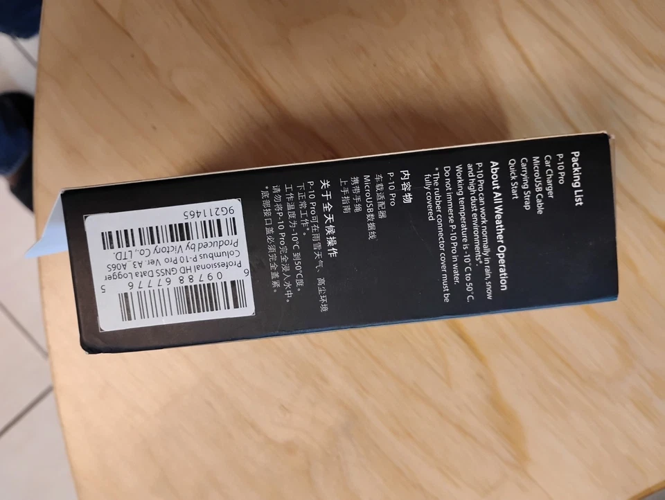 Registrador de datos Columbus P-10 Pro Professional HD GNSS (caja abierta) Foto 3 de 4
