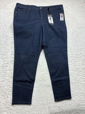 Sofia Jeans Mid Rise Skinny Ankle Jeans Womens 20 Plus Dark Wash Stretch Denim