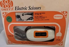 Scovill Dritz Electric Scissors Made Switzerland #716 Cord 8' ~TESTED & WORKING