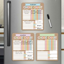 Magnetic Chore Chart for Multiple -3 Dry Erase Chore Chart for Adults  Teens...