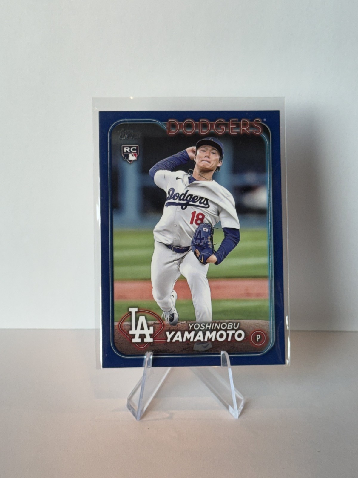 2024 Topps Series 2 Yoshinobu Yamamoto #553 Royal Blue (RC) Color Match Dodgers
