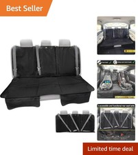 Thick Padding Car Seat Protector with 3 Functional Rear Belts  Family Approved