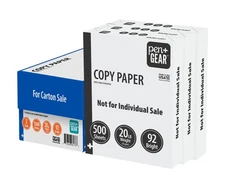 Copy Paper, 8.5" x 11", 92 Bright, White, 20 lb., 3 Ream Case (1,500 Sheets)