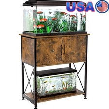 20-29 Gallon Aquarium Stand Metal Frame Fish Tank Stand with Cabinet Storage