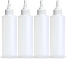 BRIGHTFROM Condiment Squeeze Bottles, 4 OZ Empty Squirt Bottle with Naturtal 