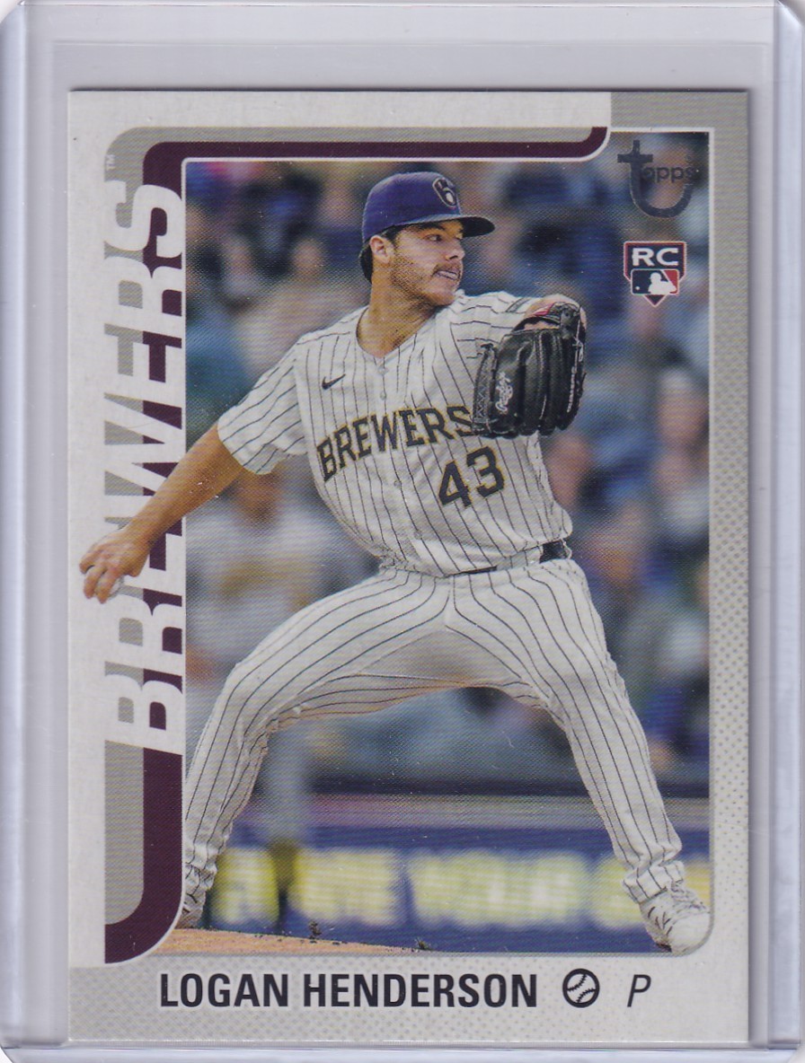 2025 TOPPS UPDATE LOGAN HENDERSON ROOKIE VINTAGE STOCK #US137 37/99 BREWERS