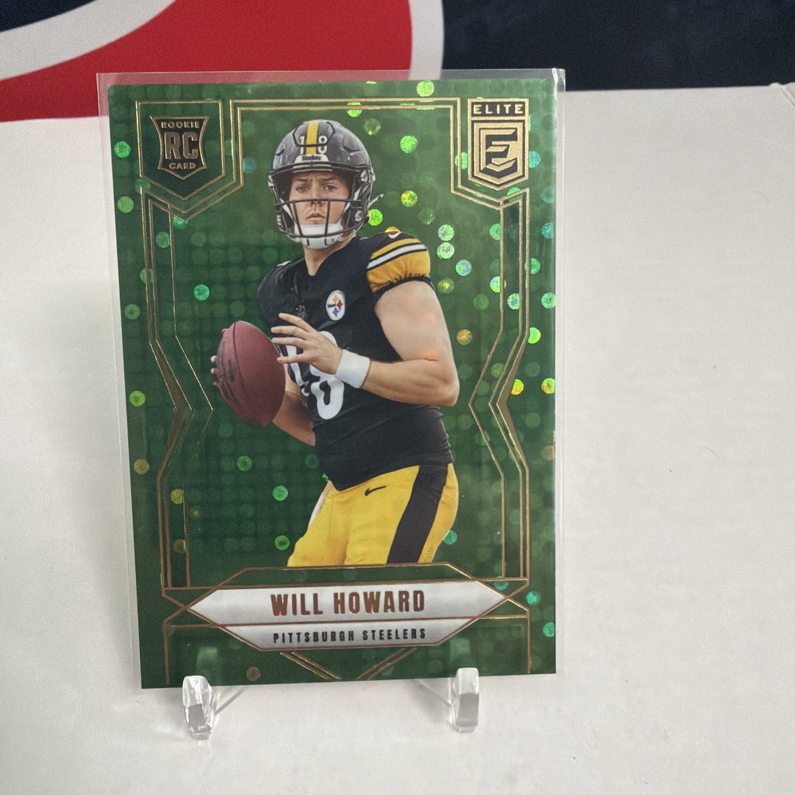 Will Howard Pittsburgh Steelers Rookie Card 2025 Donruss Elite #150- Green Disco