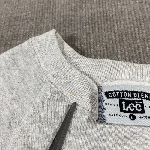 Felpa Lee vintage anni 80 taglia grande grigia girocollo rinuncio novità made in USA - Foto 5 di 10