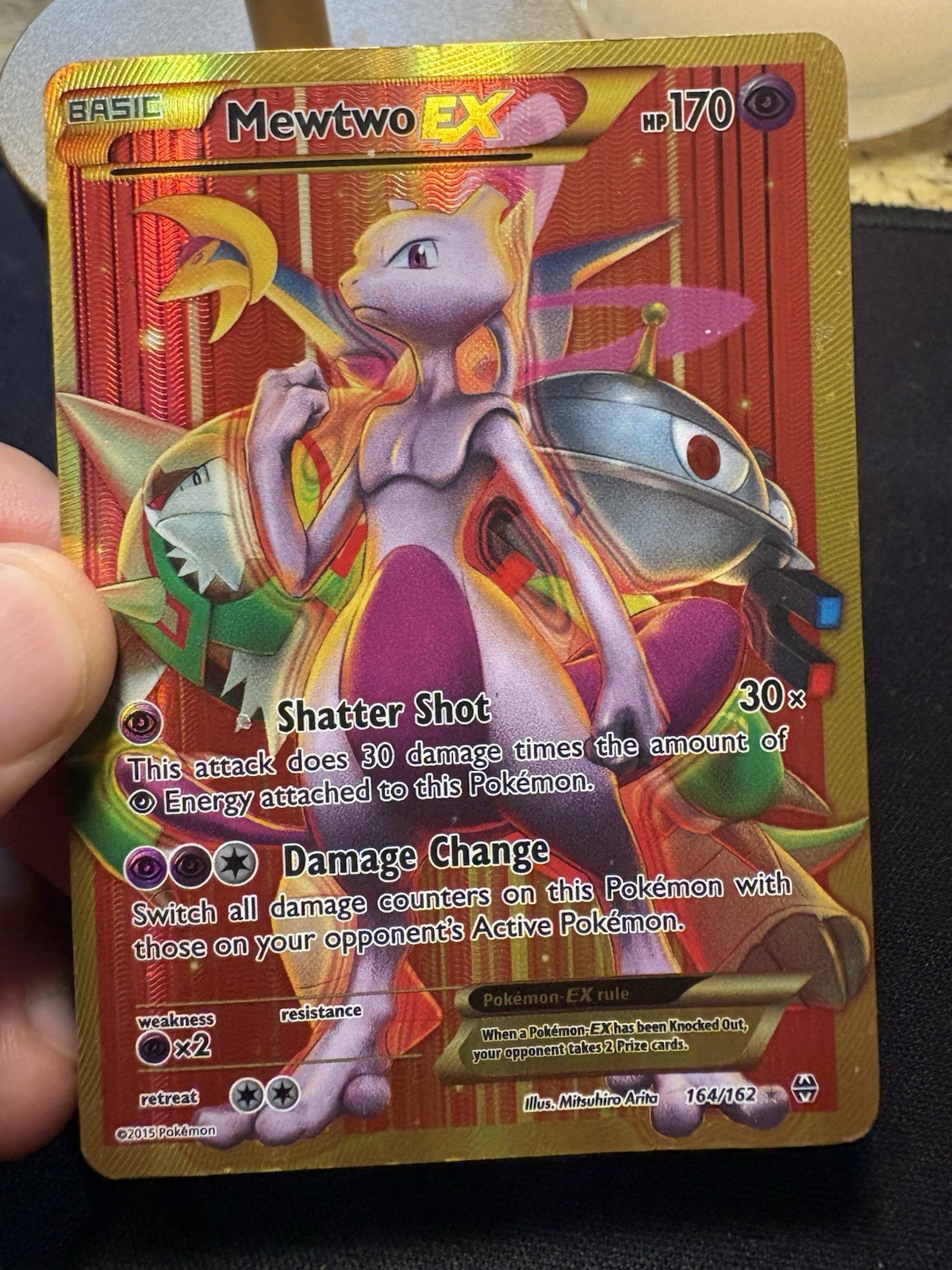 Mewtwo EX (164 Secret Full Art) 164/162 Breakthrough Holo 🔮📈