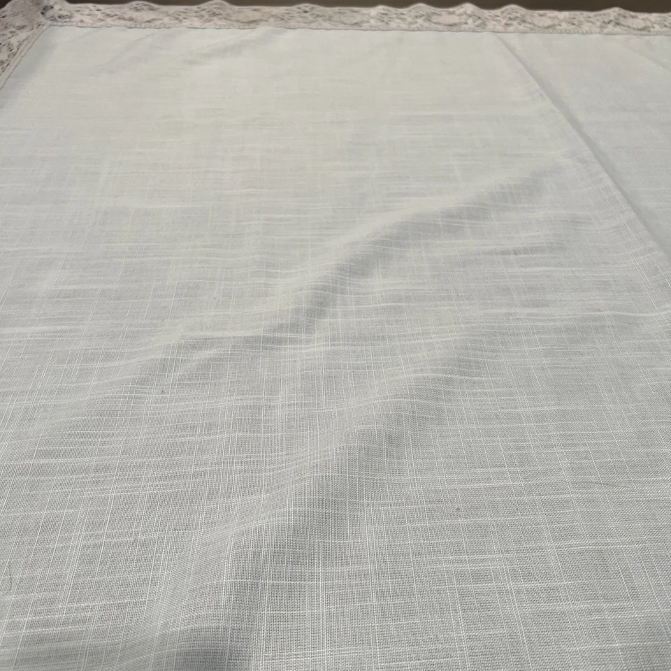 Mantel cuadrado 48 en encaje azul rectangular Foto 4 de 4