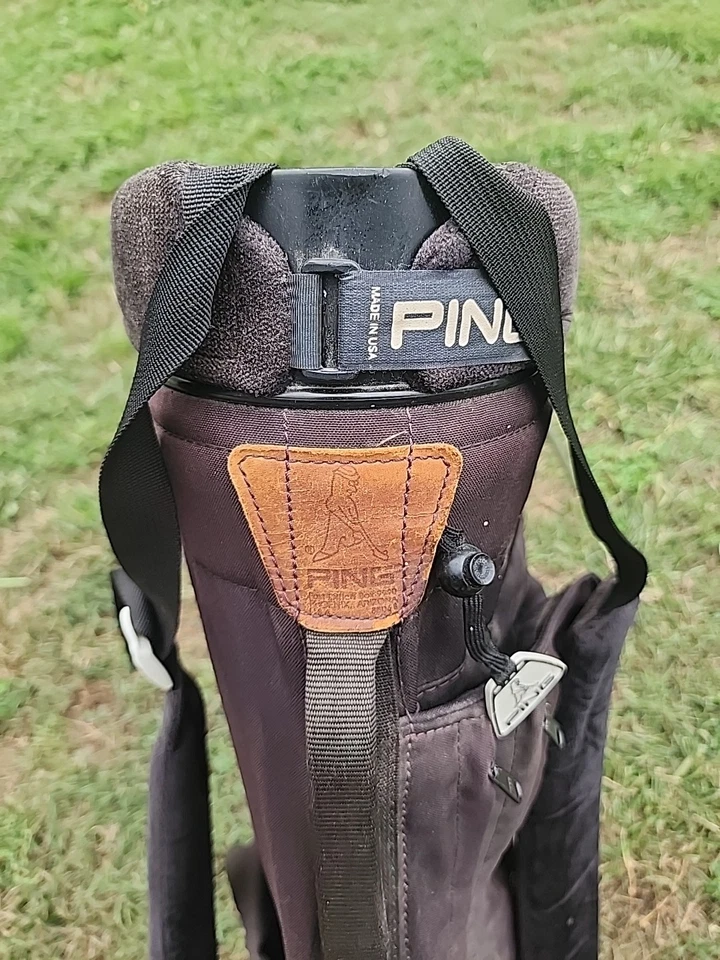 Bolsa de transporte vintage Ping Karsten negra/púrpura 4 vías  Foto 4 de 4