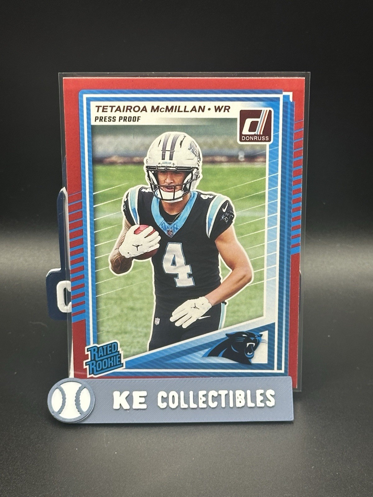 2025 Panini Donruss - Rated Rookie Tetairoa McMillan #314 Press Proof Red (RC)