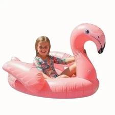 Bestway H2OGO! Kids Flamingo Pool Float Pink Inflatable Ride-On Ages 3+ New With