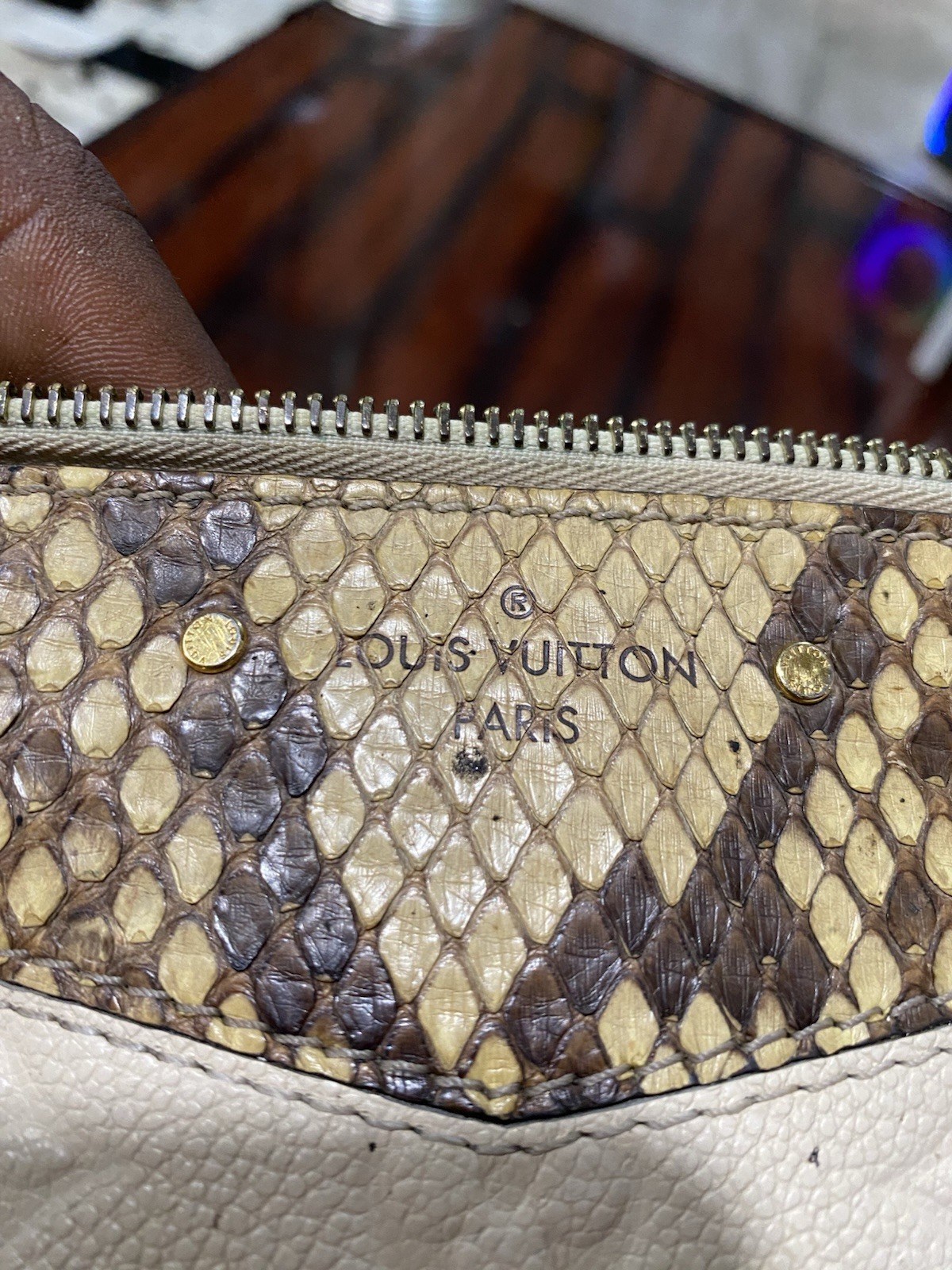 Louis Vuitton Python Daily Pouch Monogram Emprein… - image 7