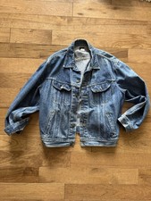 Vtg Lee Riders 80’s Denim Jacket Early Acid Wash / USA Made / Size L Fade Boxy