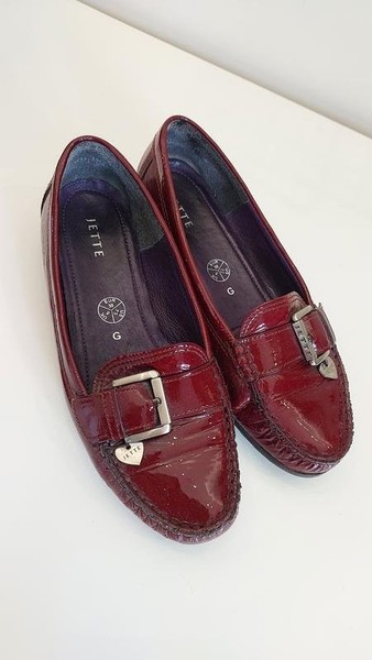 Women Jette Joop Loafers Burgundy Leather 7.5
