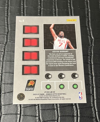 Kevin Durant 2022/23 Panini Donruss Optic T-MINUS PURPLE PRIZM Phoenix Suns #2 - Bild 2 von 2