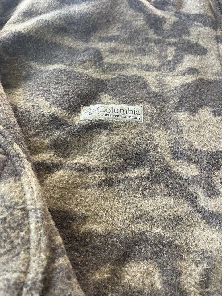 Columbia Monarch Pass Gallatin Range 夹克男式 2XL Outfitter 迷彩羊毛狩猎 — 第 3/4 张图片