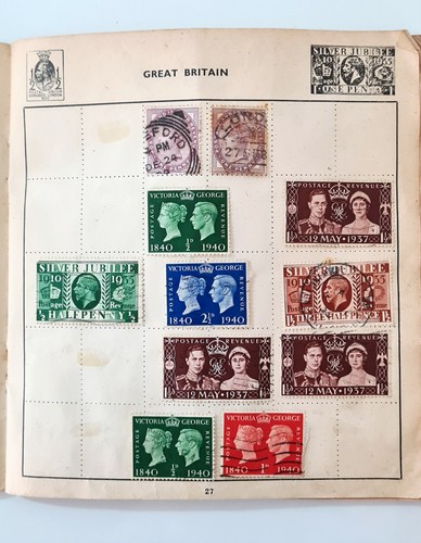 Francobolli collezione vintage Abums, penny red cover, blocco di 6 come nuovi, francobolli russi - Foto 19 di 23
