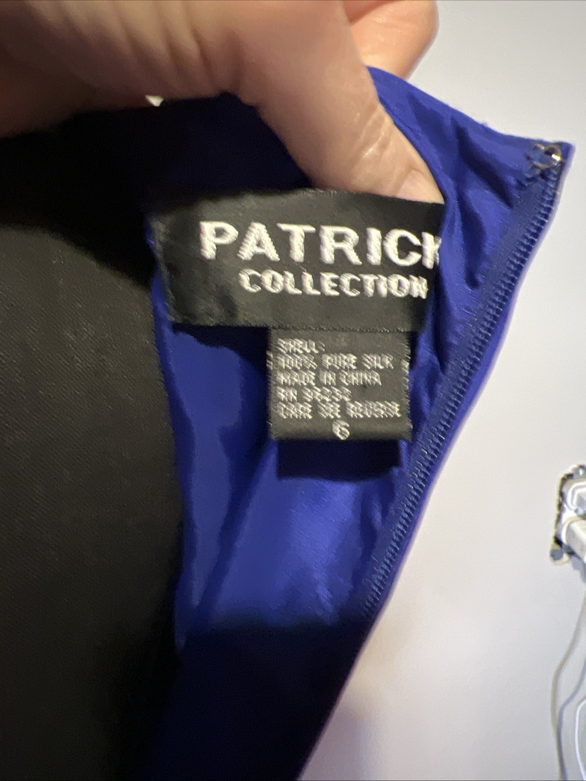 Patrick Colllection Silk Shell Royal Blue Dress A… - image 12