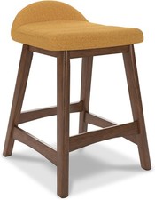 Lyncott Contemporary 24.25" Seat Height Counter Height Upholstered Bar Stool W/