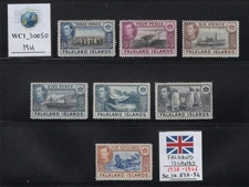 WC1_30050. BRITISH COL.: FALKLAND. Valuable 1938-1946 short set. Sc.87A-94. MH
