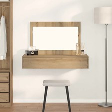 Image of WALPLUS Dressing Table Brown 100x40x70 cm Engineered Wood Vanity Table