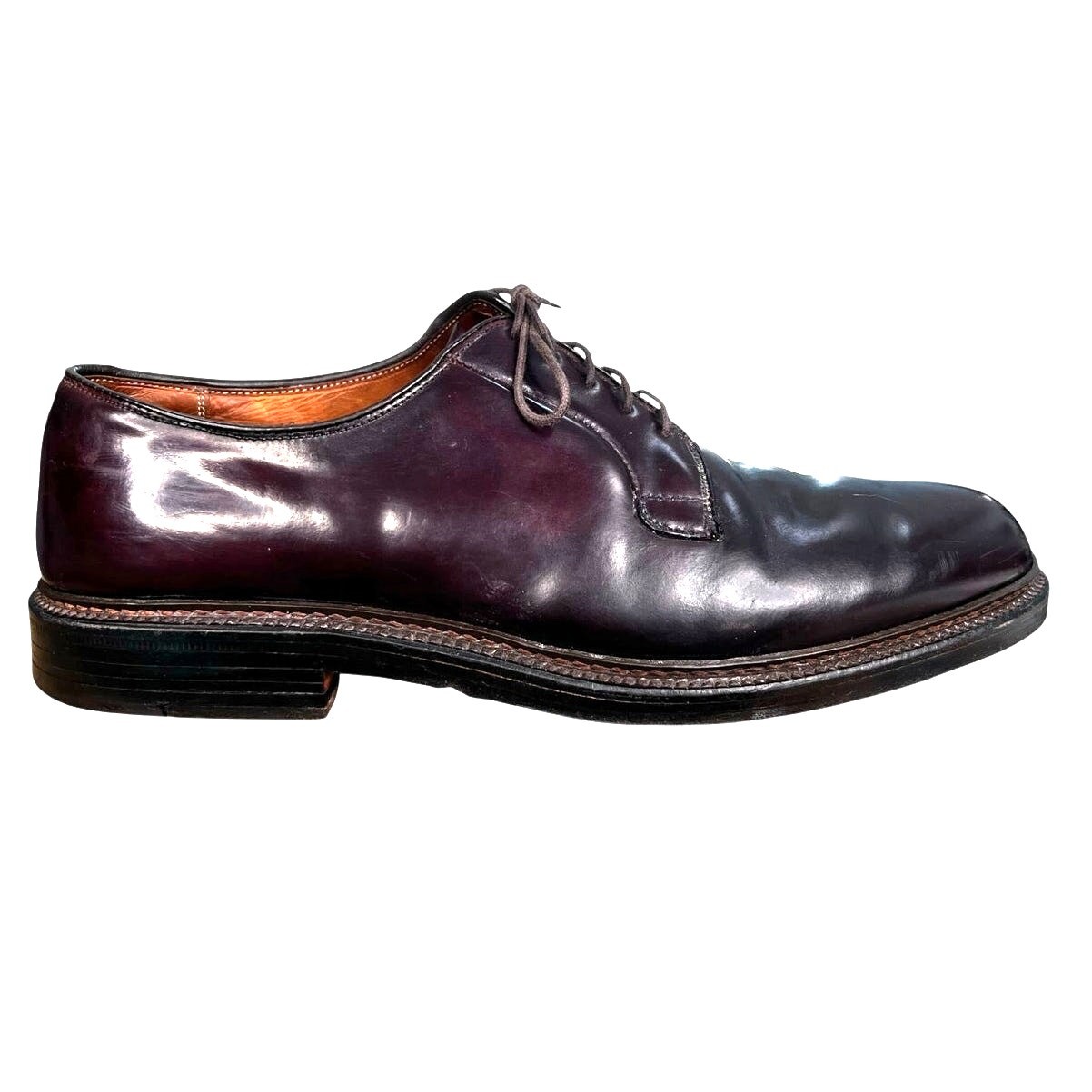 Alden 990 Color 8 Shell Cordovan Plain Toe Blucher