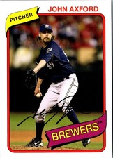 2012 Topps Archives John Axford #111 Milwaukee Brewers Baseball Card