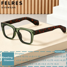 Square Anti Blue Light Reading Glasses Men Fashion Premium Trendy Glasses Frame
