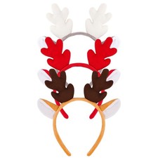 Cosdeaor 3 Pcs Reindeer Antlers Headbands, Deer Moderate, Multicolored