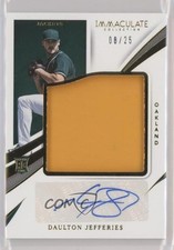 2021 Panini Immaculate Jackets 8/25 Daulton Jefferies #J-JE Auto o5b